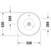 Duravit Starck 1 opzet wastafel 53 cm. rond wit 0298995