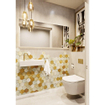 Mondiaz TYNE fontein - 60x23x12cm - wasbak links - 1 kraangat - solid surface Talc mat SW704672