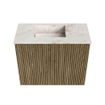 Mondiaz JOYA-DLUX 50cm toiletmeubel - kleur Dusk - Wastafel FAYE positie Links 1 kraangat kleur Frappe. SW1423072