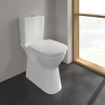Villeroy & Boch ViCare staand toilet - zonder spoelrand - zonder zitting en reservoir - met AntiBac - CeramicPlus - Wit Alpin SW654841