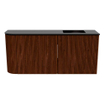Mondiaz JOYA 91.6cm toiletmeubel - ronding links kleur Ruby - Wastafel FAYE positie Rechts Zonder kraangat kleur Urban. SW1421873