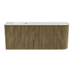 Mondiaz JOYA-DLUX Meuble de salle de bains 101.6cm - arrondi droit couleur Dusk - Vasque FAYE position Gauche 1 trou de robinet couleur Ostra. SW1423437