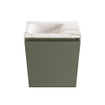 MONDIAZ TURE-DLUX Meuble toilette - 40cm - Army - EDEN - vasque Frappe - position gauche - 1 trou de robinet SW1102673