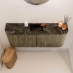 Mondiaz JOYA-DLUX 103.2cm toiletmeubel - ronding links en rechts kleur Dusk - Wastafel FAYE positie Midden 1 kraangat kleur Lava. SW1423269