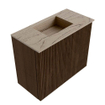 Mondiaz JOYA-DLUX 50cm meuble de salle de bains - couleur Walnut - Vasque FAYE position Milieu Sans trou de robinet couleur Arena. SW1424332