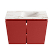 MONDIAZ TURE-DLUX Meuble toilette - 60cm - Fire - EDEN - vasque Frappe - position droite - 1 trou de robinet SW1102794