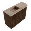 Mondiaz JOYA-DLUX 61.6cm toiletmeubel - ronding rechts kleur Walnut - Wastafel FAYE positie Links 1 kraangat kleur Saba. SW1424672