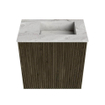 Mondiaz JOYA-DLUX Meuble de salle de bains 40cm - couleur Shadow - Vasque FAYE position Droite 1 trou de robinet couleur Glace SW1422753