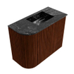 Mondiaz JOYA-DLUX 51.6cm toiletmeubel - ronding links kleur Ruby - Wastafel FAYE positie Rechts Zonder kraangat kleur Lava. SW1423629