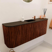 Mondiaz JOYA 113.2cm toiletmeubel - ronding links en rechts kleur Ruby - Wastafel FAYE positie Midden 1 kraangat kleur Urban. SW1421868