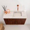 Mondiaz JOYA-DLUX 60cm meuble de toilette - couleur Ruby - Vasque FAYE position Droite Sans trou de robinet couleur Nata SW1425420