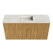 Mondiaz JOYA-DLUX 80cm meuble de toilette - couleur Chêne - Vasque FAYE position Milieu 1 trou de robinet couleur Ostra. SW1422223