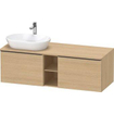 Duravit D-neo Meuble sous vasque 140x55x45.9cm 2 tiroirs Chêne naturel mat SW641295