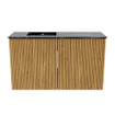 Mondiaz JOYA-DLUX Meuble de toilette 70cm - couleur Chêne - Vasque FAYE position Gauche 1 trou de robinet couleur Lava SW1422063