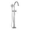 Brauer Chrome Carving Staande Badkraan - handdouche rond 3 standen - 2 carving knoppen -chroom SW715626