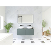 HR Matrix ensemble de meubles de salle de bain 3d 120cm 2 tiroirs sans poignée avec bande de poignée en couleur petrol matt avec dessus petrol matt SW857093