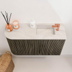 Mondiaz JOYA-DLUX 71.6cm toiletmeubel - ronding links kleur Shadow - Wastafel FAYE positie Rechts 1 kraangat kleur Ostra. SW1423054