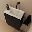 MONDIAZ TURE-DLUX Meuble toilette - 40cm - Urban - EDEN - vasque Opalo - position droite - sans trou de robinet SW1104159