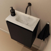MONDIAZ TURE-DLUX Meuble WC 40 cm Urban. Vasque EDEN Opalo position droite. Sans trou de robinet. SW1104159
