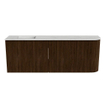 Mondiaz JOYA-DLUX 111.6cm toiletmeubel - ronding rechts kleur Walnut - Wastafel FAYE positie Links 1 kraangat kleur Opalo. SW1422572