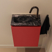 MONDIAZ TURE-DLUX Meuble WC 40 cm Fire. EDEN lavabo Lava position gauche. Avec 1 trou de robinet. SW1103814