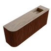 Mondiaz JOYA-DLUX 101.6cm toiletmeubel - ronding links kleur Ruby - Wastafel FAYE positie Rechts 1 kraangat kleur Saba. SW1425621