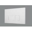 QeramiQ Push Plaque de déclenchement - pour réservoir encastré Geberit UP320 - double chasse - boutons rectangulaires - matière synthétique blanc brillant SW706187