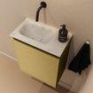 MONDIAZ TURE-DLUX Meuble toilette - 40cm - Oro - EDEN - vasque Opalo - position gauche - sans trou de robinet SW1104451