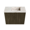Mondiaz JOYA-DLUX Meuble de toilette 50cm - couleur Shadow - Vasque FAYE position Droite Sans trou de robinet couleur Frappe SW1422643