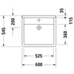 Duravit Starck 3 lavabo 60x54,5cm sans/troût de robinet blanc SW117177