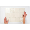 Terravito Bemare carreau mural - 10x10cm - 8mm - Carré - Crème brillant SW405192