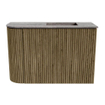 Mondiaz JOYA-DLUX 61.6cm meuble de toilette - arrondi gauche couleur Dusk - Vasque FAYE position Droite Sans trou de robinet couleur Oza. SW1426001