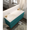 Mondiaz VICA Ensemble de meuble de salle de bain - 120cm - meuble sous-vasque smag - 4 tiroirs - lavabo moon gauche - 1 trou de robinet - version XL 60cm haut SW1090023