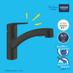 GROHE Start Keukenkraan - laag - zwart mat SW811177