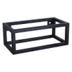 Differnz Force kit lave-mains - 40x22x8cm - Rectangulaire - 1 trou de robinet - Robinet droit mat doré - avec cadre noir - Gris béton SW373159