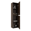 Adema Chaci Hoge Kast - 140x35x27cm - 2 deuren - noten OUTLETSTORE STORE42358