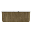 Mondiaz JOYA-DLUX Meuble de toilette 113,2 cm - arrondis gauche et droite couleur Dusk - Vasque FAYE position Milieu Sans trou de robinet couleur Opalo SW1423344