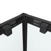Marenza Casus Cabine de douche - 90x90x200cm - entrée d'angle - verre clair - profilé - noir mat SW773920