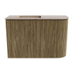 Mondiaz JOYA-DLUX 61.6cm toiletmeubel - ronding rechts kleur Dusk - Wastafel FAYE positie Links 1 kraangat kleur Saba. SW1426082