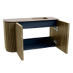 Mondiaz JOYA-DLUX 71.6cm meuble de salle de bains - arrondi gauche couleur Dusk - Vasque FAYE position Droite 1 trou de robinet couleur Arena. SW1425768