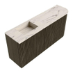 Mondiaz JOYA-DLUX 91.6cm toiletmeubel - ronding rechts kleur Shadow - Wastafel FAYE positie Links 1 kraangat kleur Nata. SW1424986