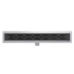 Adema Ralo caniveau de douche - 100cm - grille fermée - bride de sol - noir mat SW890963