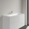 Villeroy & Boch Finion lavabo à poser sur meuble - 1 trou de robinetterie 100x50cm - ceramic+ sans trop-plein blanc SW106528