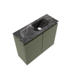 MONDIAZ TURE-DLUX Meuble toilette - 60cm - Army - EDEN - vasque Lava - position droite - sans trou de robinet SW1103670