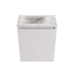 MONDIAZ TURE-DLUX Meuble toilette - 40cm - Cale - EDEN - vasque Glace - position gauche - 1 trou de robinet SW1103164