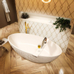 MONDIAZ HOLM Baignoire îlot - 180x85cm - Lin SW491464