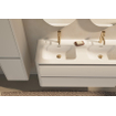 Thebalux Sunny Ensemble meuble de salle de bains - 122x46x57cm - lavabo - céramique - 2 trous de robinet - blanc brillant - meuble bas - 2 tiroirs - sans poignées - placage bois - Ibiza White (blanc) SW1462523