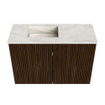 Mondiaz JOYA-DLUX 60cm meuble de salle de bains - couleur Walnut - Vasque FAYE position Gauche 1 trou de robinet couleur Ostra. SW1422586