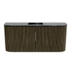 Mondiaz JOYA-DLUX 93.2cm toiletmeubel - ronding links en rechts kleur Shadow - Wastafel FAYE positie Midden Zonder kraangat kleur Lava. SW1422904