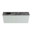MONDIAZ TURE-DLUX meuble de toilettes 120 cm Greey. Lavabo EDEN Lava position gauche. Avec 1 trou de robinet. SW1103808